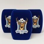 Photo of custom windscreen for AFC Totton, UK - printed microphone windshield by MicWindshields.com