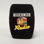 Photo of custom windscreen for Back2house Radio, UK - printed microphone windshield by MicWindshields.com