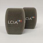Photo of custom windscreen for LCIA, UK - printed microphone windshield by MicWindshields.com