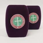 Photo of custom windscreen for St. Marys University College, UK - printed microphone windshield by MicWindshields.com