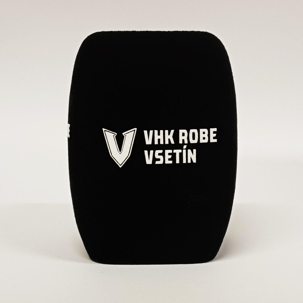 Photo of custom windscreen for VHK Robe Vsetín, CZ - printed microphone windshield by MicWindshields.com