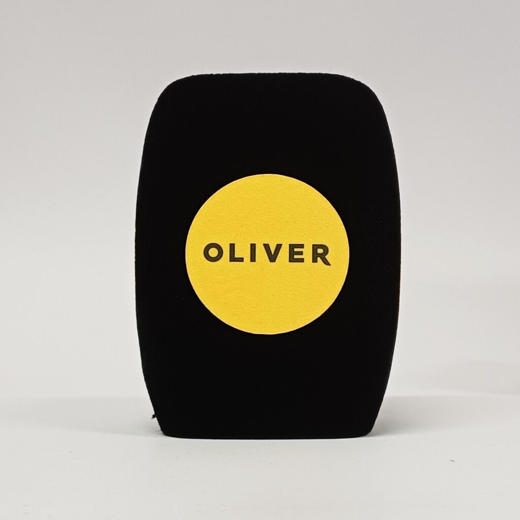 Photo of custom windscreen for Oliver Ireland, IE - printed microphone windshield by MicWindshields.com