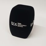 Photo of custom windscreen for TCS TATA Consultancy Services, SE - printed microphone windshield by MicWindshields.com