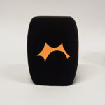 Photo of custom windscreen for Roskilde Festival, DK - printed microphone windshield by MicWindshields.com