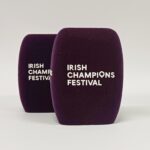 Photo of custom windscreen for Irish Champions Festival, IE - printed microphone windshield by MicWindshields.com