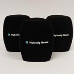 Photo of custom windscreen for Nybolig News, DK - printed microphone windshield by MicWindshields.com